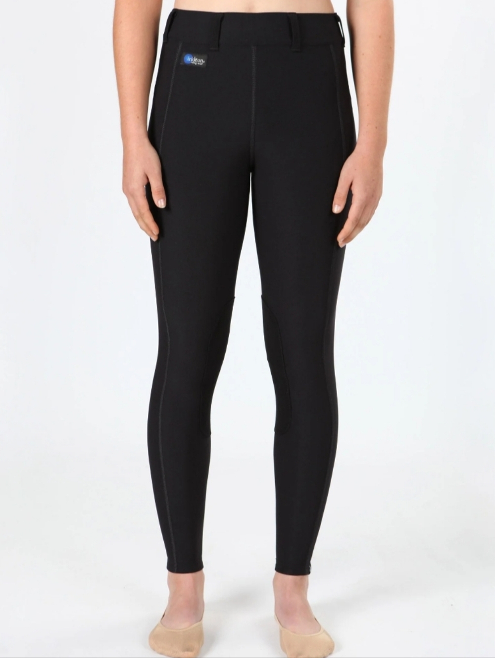 Irideon Issential Black Knee Patch Horse Riding Tights Size Small